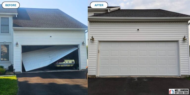 garage door repair photo before - after