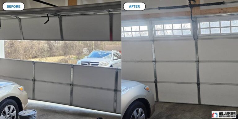 garage door repair photo before - after