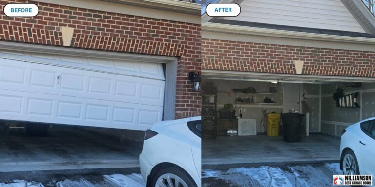 garage door repair photo before - after