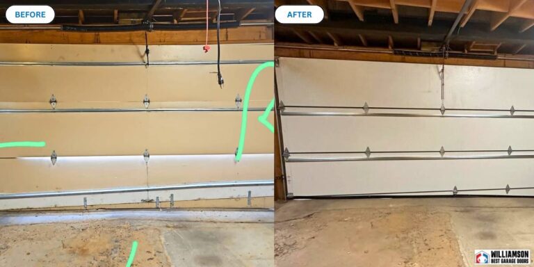 garage door repair photo before - after